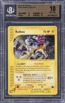 2003 Pokemon TCG Skyridge Holographic #H26 Raikou - BGS PRISTINE 10 - Pop 1